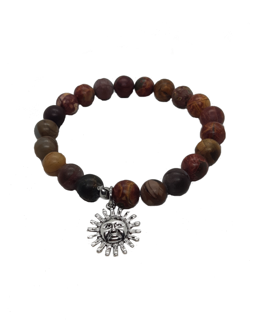 Picasso Jasper Semi Precious Beaded Stretch Bracelet